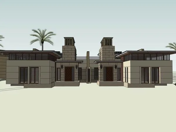 Sketchup Villa Model | Solo Villa, Modern Style