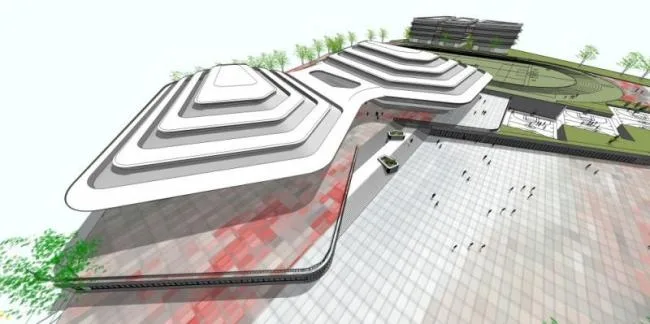 Sketchup School Model | Multi story University School, Campus Educational Architecture, Modern Style