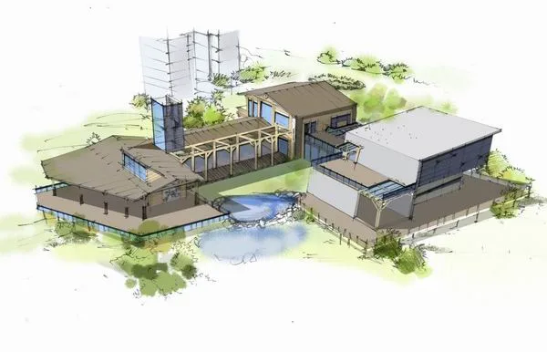 Sketchup Residential Model | Multi story Residential Clubhouse, Modern Style