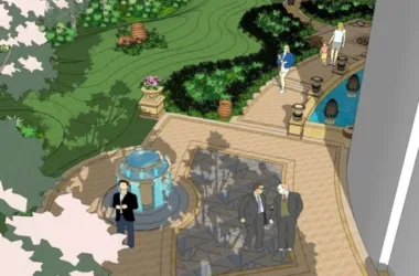 SketchUp Landscape Model: Commercial Design in Classical Style-BIM WORLD