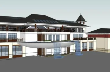 SketchUp Business Model: Multi-Story Commercial Club in Southeast Asian Classical Style-BIM WORLD