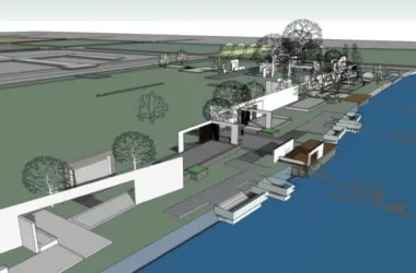 Modern Waterfront Landscape Design in SketchUp-BIM WORLD
