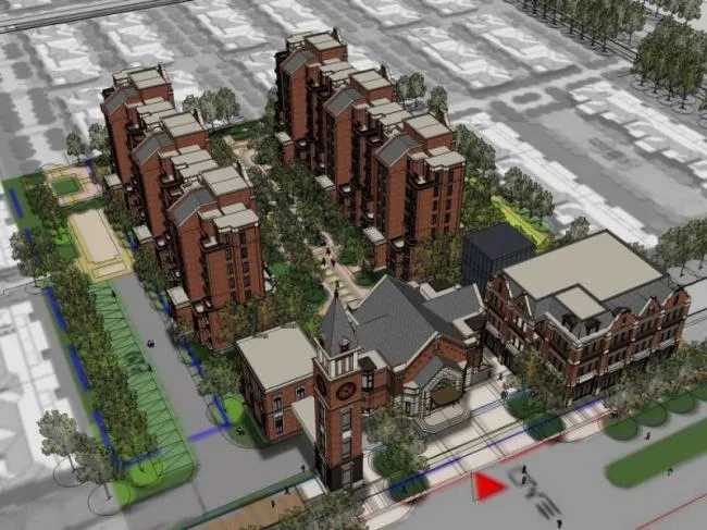 SketchUp Residential Model: Multi-Story Community with Garden Villas in Classical Style