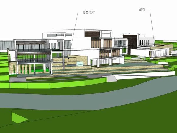 Sketchup Hotel Model | Multi story Ningbo Lilong Villa Planning, Resort Hotel, Modern Style