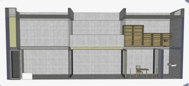 Sketchup Residential Model | Low rise residential building, modern style, Tadao Ando, Juyoshi's longhouse