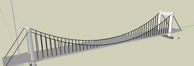 Modern Car Bridge Design on Station Road in SketchUp-BIM WORLD