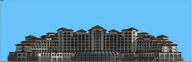 Sketchup Hotel Model | Multi story Hotel, Spanish, Classical Style