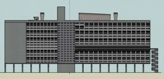 Sketchup Residential Model | High rise Apartment, Marseille Apartment, Corbusier, Modern Style