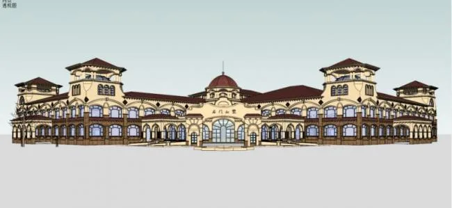 Sketchup Business Model | Reception Center, Classical Style