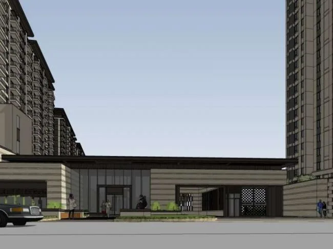 Sketchup Business Model | Multi story Commercial Street, Classical Style