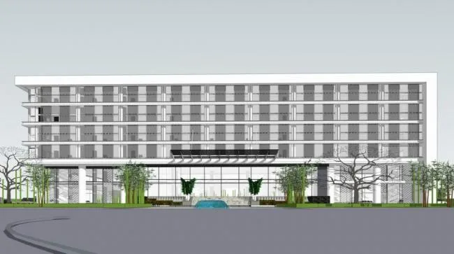 Sketchup Office Model | Multi story Township Office Building, Small Office Building, Modern Style