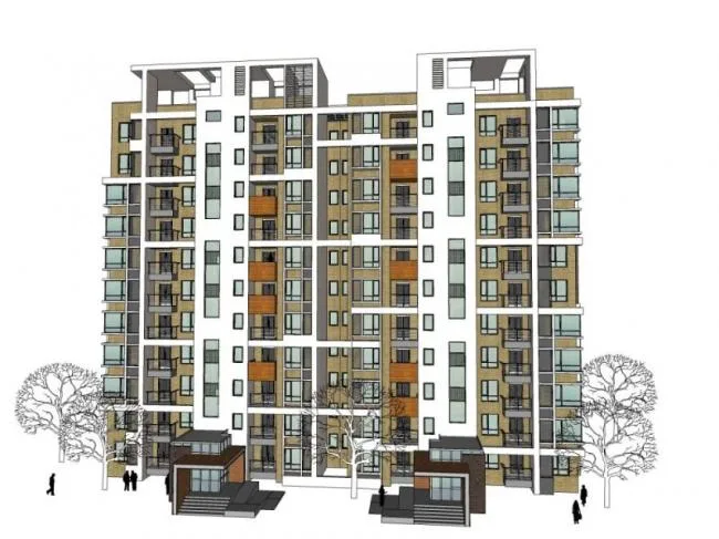 Sketchup Residential Model | High rise Residential Buildings, Modern Style