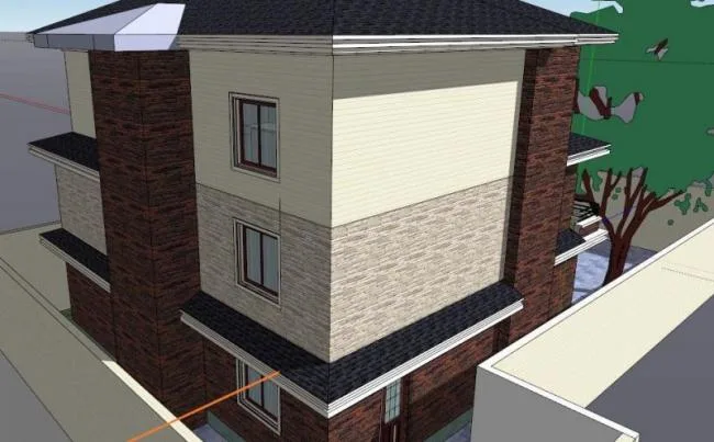 Sketchup Villa Model | Solo Villa, Modern Style