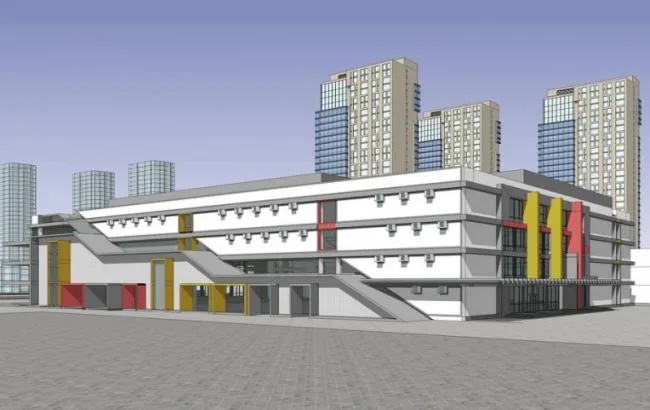 Sketchup Complex Model | Multi story Shopping Center, Commercial Building, Modern Style