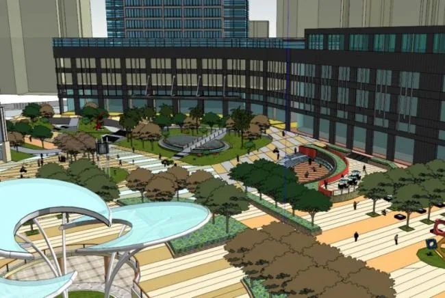 Sketchup Business Model | Multi story Business Center, Modern Style