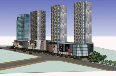 SketchUp Complex Model: Multi-Story High-Rise Office Building, Hotel, and Commercial Space in Modern Style-BIM WORLD