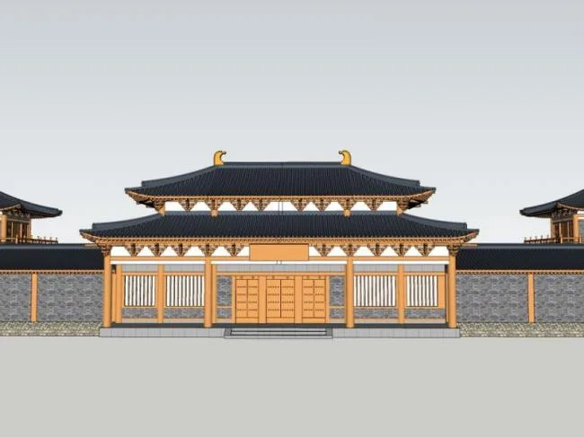 Sketchup Ancient Architecture Model | Multi story Ancient Temple Complex, Ancient Architecture, Chinese Style