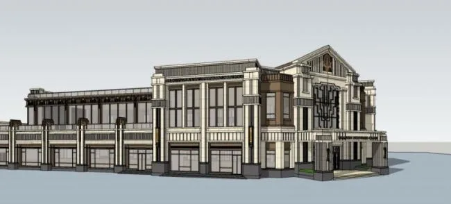 Sketchup Business Model | Sales Office, European Style, Classical Style