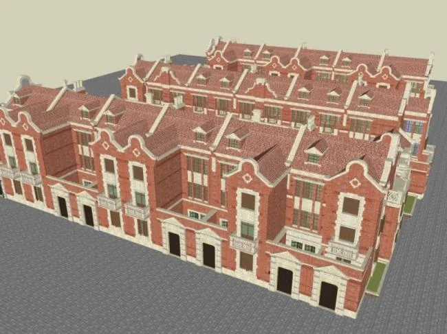 Sketchup Residential Model | Multi story Residence, Classical Style