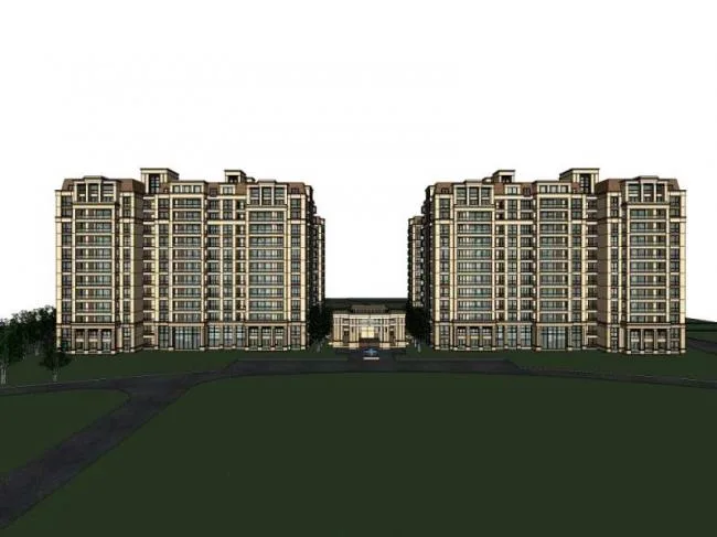 Sketchup Residential Model | Small and High rise Residential Buildings, Residential Buildings, Classical Style