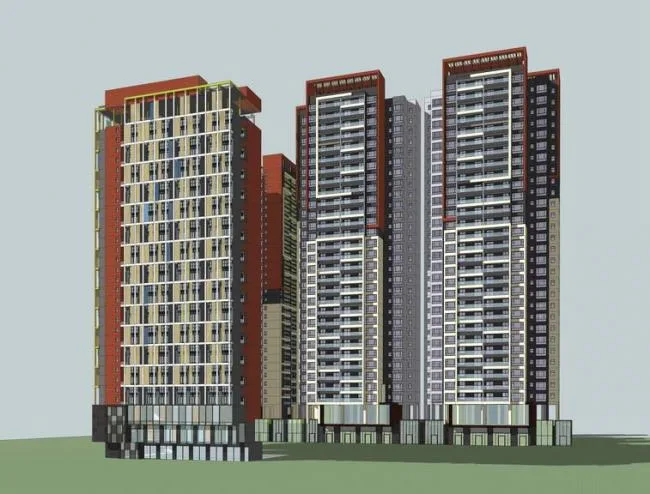 Sketchup Residential Model | High rise Residential Buildings, Modern Style, Residential Buildings