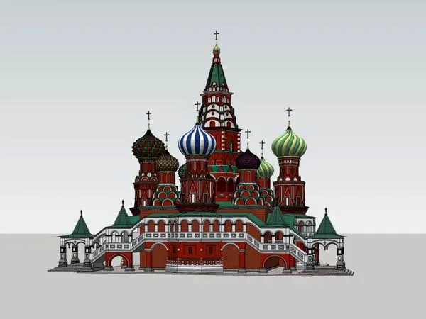 Sketchup Cultural Model | Multi story Church, Cultural Architecture, Classical Style