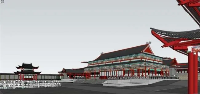 SketchUp Model of Ancient Chinese Multi-Story Temple Architecture