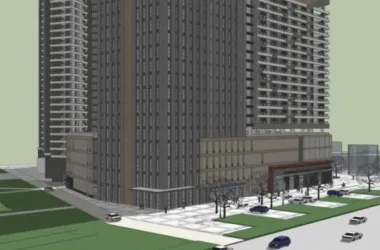 SketchUp Complex Model: Modern Super High-Rise Residential and Office Building-BIM WORLD