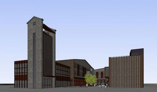 Sketchup Business Model | Multi story Commercial Street, Chinese Style