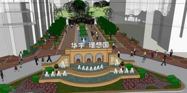 Sketchup Landscape Model | Residential Landscape, Residential Landscape, Classical Style