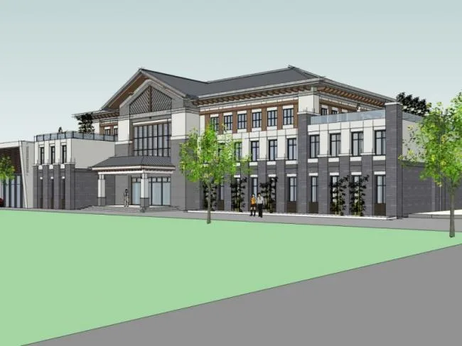 Sketchup Business Model | Multi story Club, Modern Chinese Style