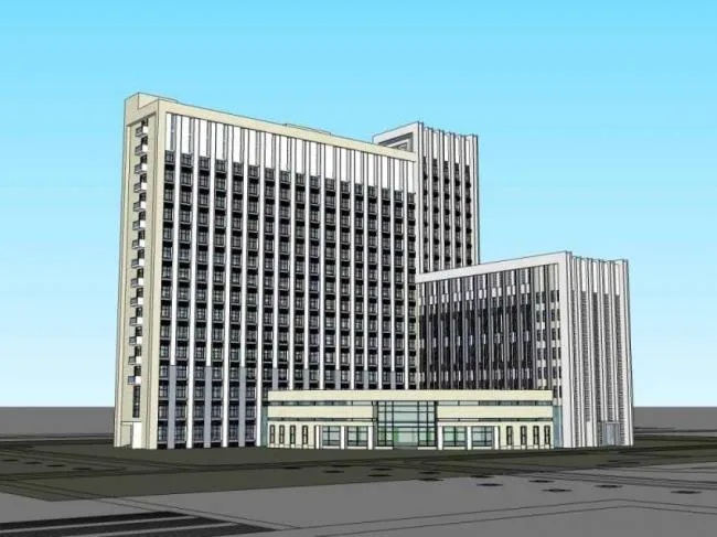Sketchup Office Model | High rise Office Building, Classical Style