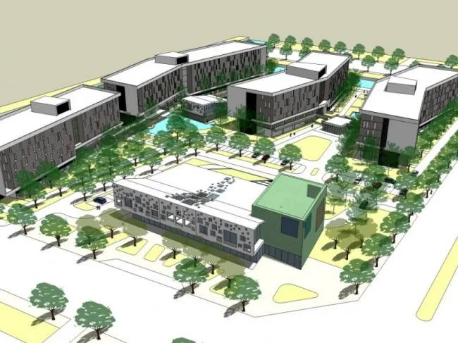Sketchup Residential Model | Multi story Dormitory, Modern Style