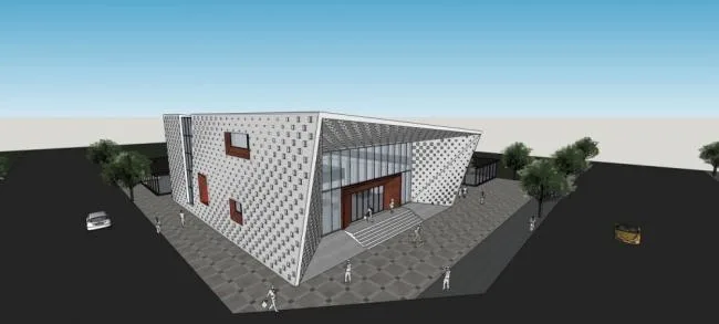 Sketchup Business Model | Multi story Commercial Club, Modern Style, Alien