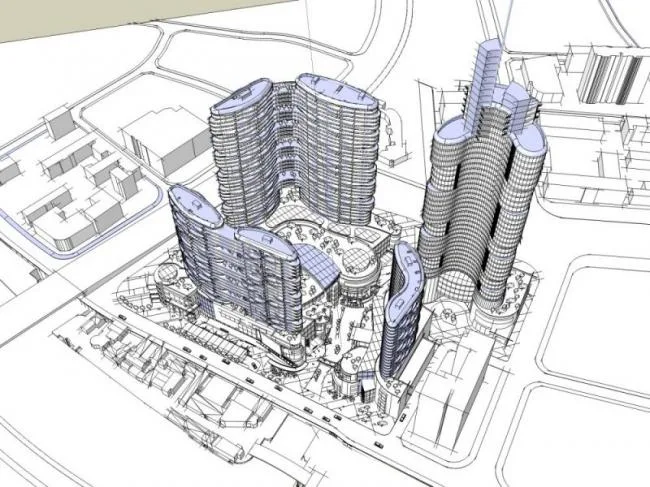 Sketchup Hotel Model | Super High rise Hotel, Modern Style