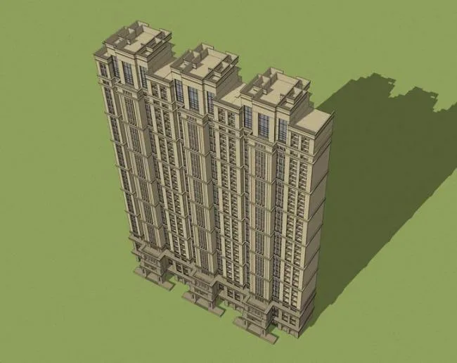 Sketchup Residential Model | High rise Residential Buildings, Residential Buildings, Classical Style