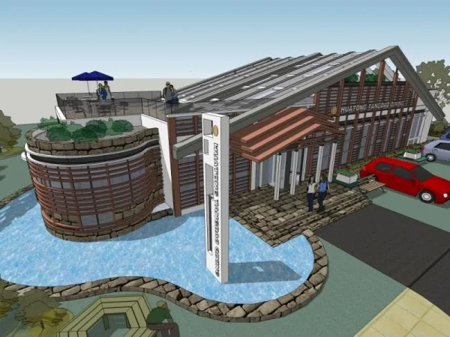 Sketchup Residential Model | Multi story Clubhouse, Southeast Asian Style