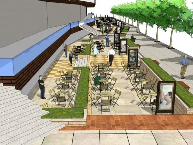 Sketchup Landscape Model | Commercial Landscape, Square Landscape, Modern Style