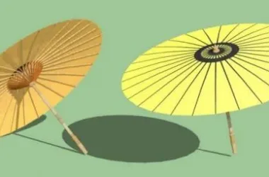 SketchUp Material Models | Art Umbrella Component Textures-BIM WORLD