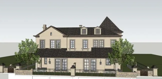 Sketchup Villa Model | Double Split Villa, European Neoclassical Style