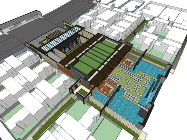 Sketchup Business Model | Multi story Sales Office, Modern Style, Commercial Building