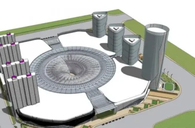 SketchUp Model of a Modern Super High-Rise Commercial Complex Featuring Offices, Hotel, and Residential Spaces-BIM WORLD