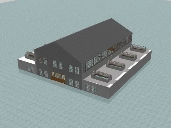 Sketchu Industrial Building | Multi story Warehouse, Industrial Factory Building, Classical Style