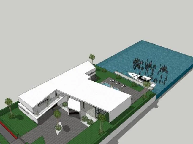 Sketchup Villa Model | Solo Villa, Modern Style