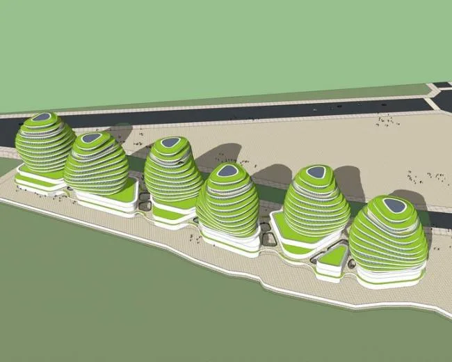 Sketchup Office Model | High rise SOHO Office Building, Modern Style