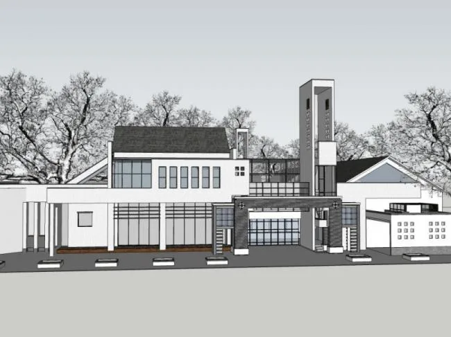 Sketchup Office Model | Tourism Service Center, Modern Chinese Style