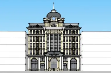 European-Style Multi-Story Club Business Model in SketchUp-BIM WORLD