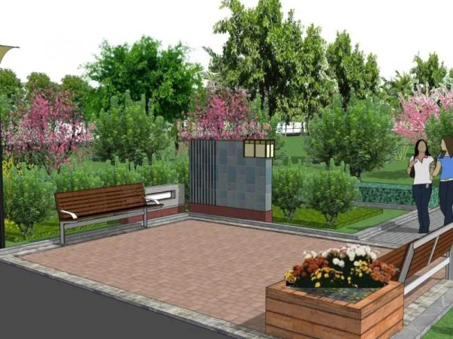 Sketchup Landscape Model | Community Landscape, Residential Landscape, Modern Style