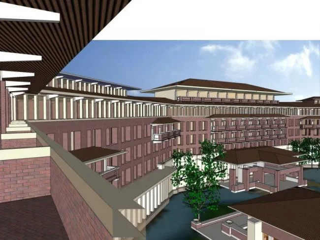 Sketchup Hotel Model | Multi story Hotel, Modern Style
