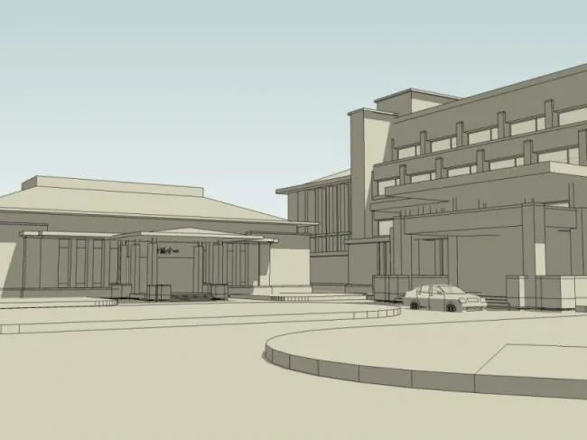 Sketchup Business Model | Multi story Clubhouse, Modern Style